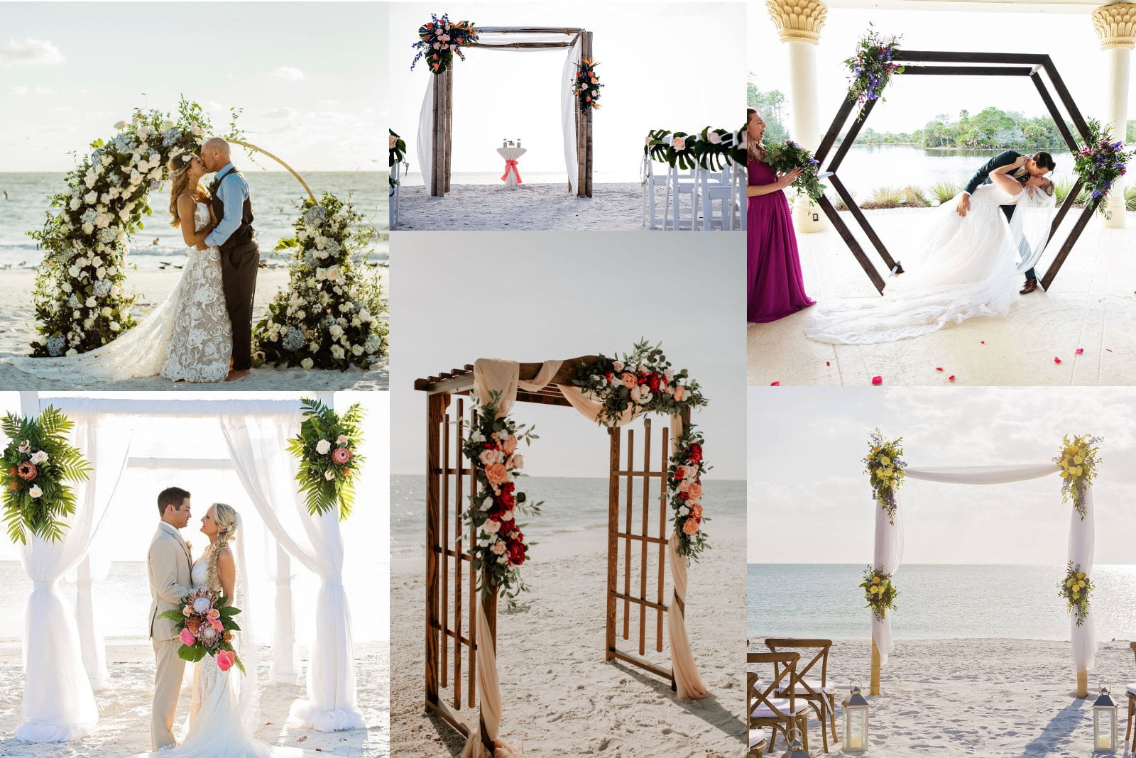 The Best Beach Wedding Ceremony Arches: Incorporating Unique Style with Functional Decor